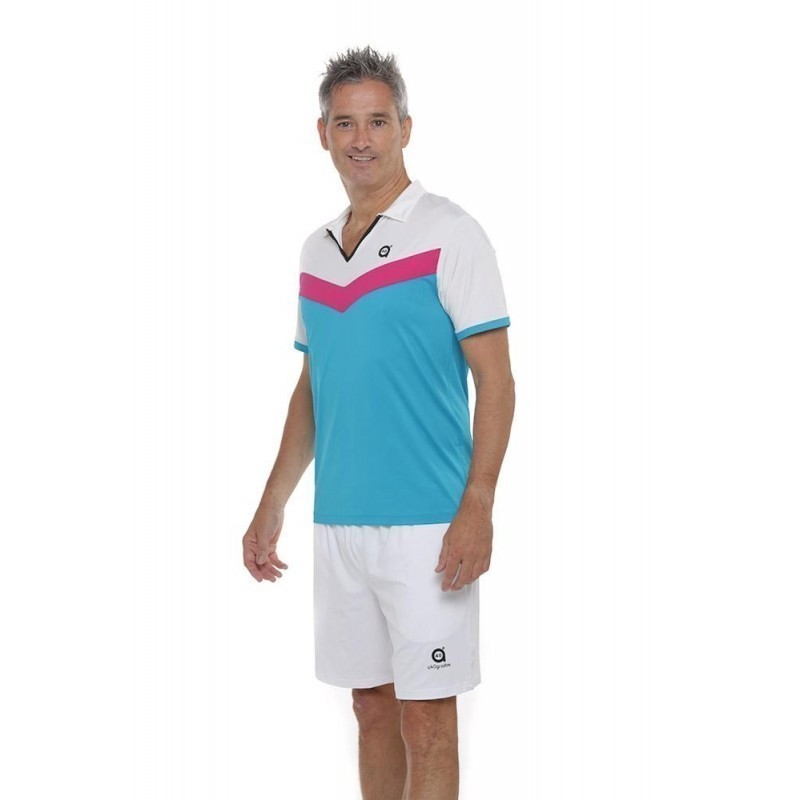 Marca utilizada por Miguel Lamperti Polo point turquesablanco