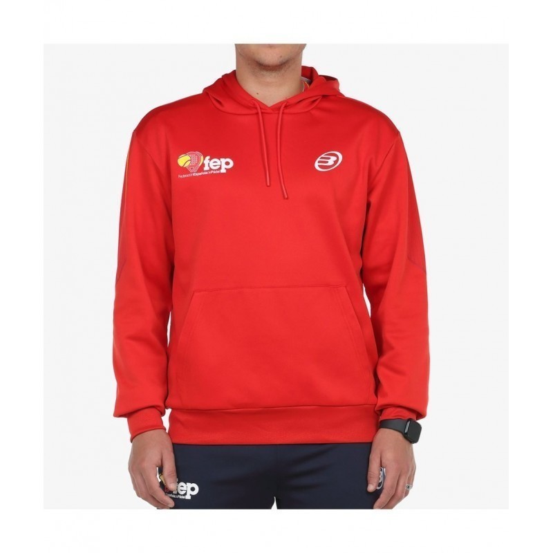 Sudadera Bullpadel enrio rojo. Selección española de padel Qatar 2024