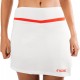 Falda padel team blanca logo rojo