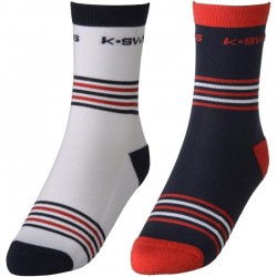 Calcetin heritage 2 pack white/navy/red