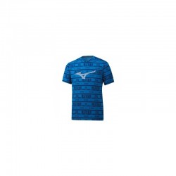 Camiseta mizuno heritage graphics tee brilliant blue