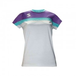 Camiseta padel softee mujer blanco/violeta